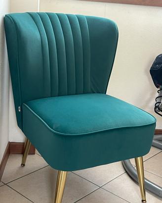 Poltrona verde smeraldo