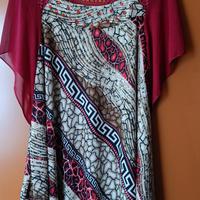 abiti donna per occasioni XL AIRISA ROSSO MULTIC