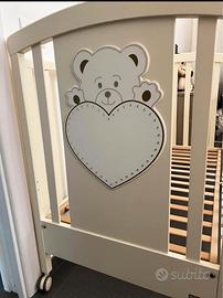 Lettino e fasciatoio erbesì con Swarovski