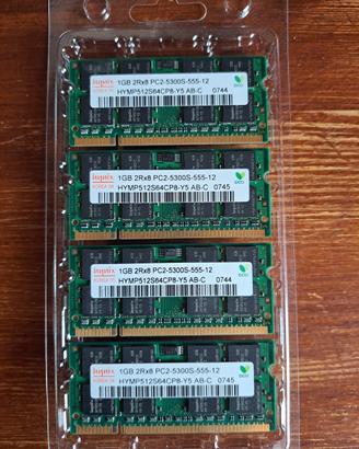 4GB RAM Hynix DDR2 SO-DIMM (4x1GB)