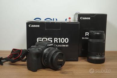 Canon eos r 100 +18-45mm + 55 210mm