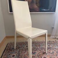 Sedia in pelle bianca Cattelan