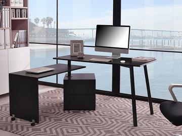 Scrivania porta pc home office nera