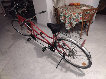 Bici tandem Spillone Bianchi