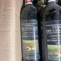 vino chianti  "gallo nero" anno 2001 vino