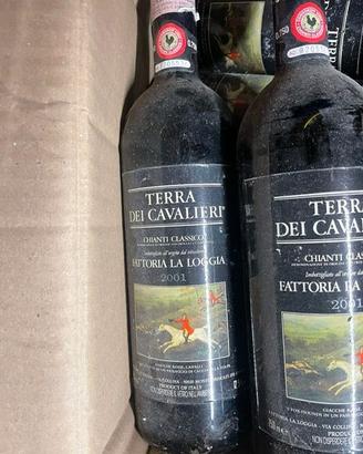 vino chianti  "gallo nero" anno 2001 vino
