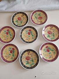 set 8 Piattini Vintage Porcellana Giapponese 