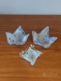 3 portagioie in vetro di Murano