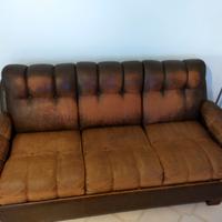 Divano letto vintage 4 posti Chesterfield