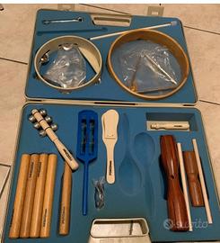 Musicaterapia: valigetta set percussioni
