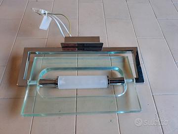 LAMPADARI APPLIQUE PARETE METALLO CROMATO E VETRO