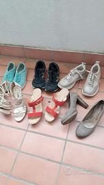 lotto 6 paia di scarpe donna taglia 38