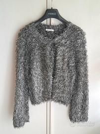 Cardigan Motivi Argento Lurex - Taglia L 