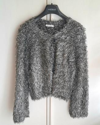 Cardigan Motivi Argento Lurex - Taglia L 