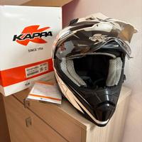 casco kappa da cross bianco e nero