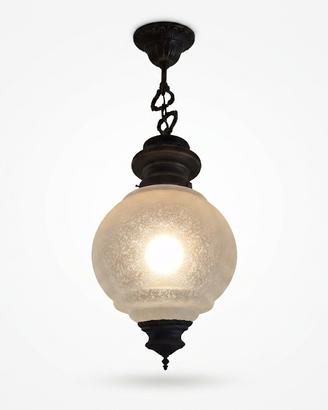 Lampadario Vintage a Sospensione in Vetro Lavorato