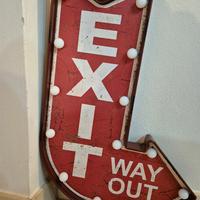 Insegna cartello USCITA WAY OUT