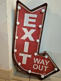 Insegna cartello USCITA WAY OUT