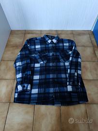 Vintage Camicia Flanella Blu