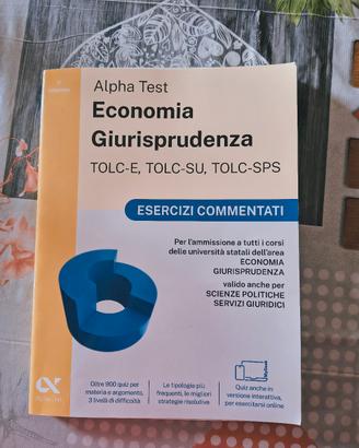 Libro Alpha test di Economia Giurisprudenza