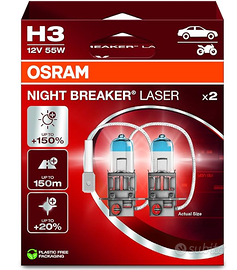 Kit 2 lampadine H3 OSRAM NIGHT BREAKER LASER