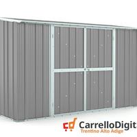 Casetta in lamiera esterno 307x100 grigio chiaro