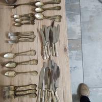 servizio posate vintage  argento placato 800