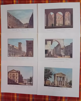 Milano Nell'Ottocento 24 Tavole Durelli cm.27X33