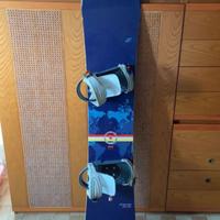 Tavola snowboard crazycreek Sonic 152 con attacchi