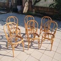 6 sedie thonet d'epoca 
