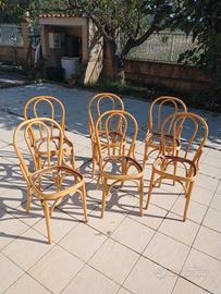 6 sedie thonet d'epoca 