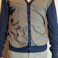 Cardigan Fred Mello blu e grigio
