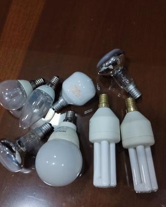 8 Lampadine E27 luce calda MIX