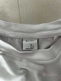 T-shirt Bershka Bianca "Take Away Coffee" Taglia L