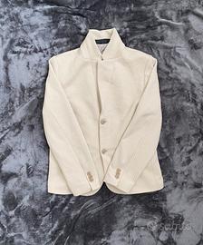 Blazer Zara color crema/beige — Cuello Mao