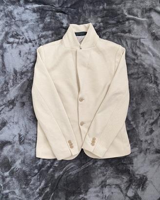 Blazer Zara color crema/beige — Cuello Mao