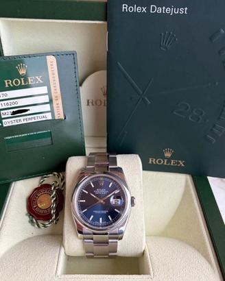Rolex 116200 Blue roulette full set gar. Ita