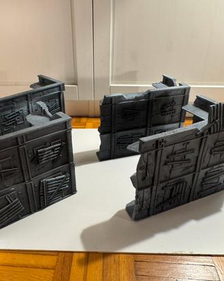 Lotto 4 scenici impilabili Warhammer
