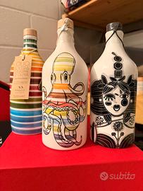 3 bottiglie originali in ceramica Muraglia