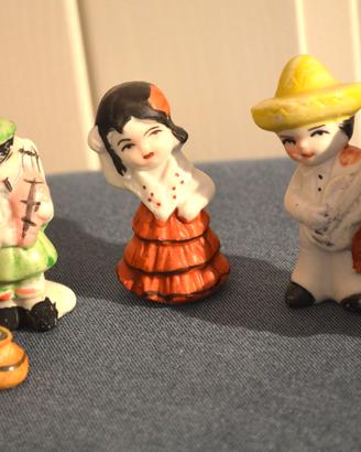 Set 5 Statuine Vintage Bisque Porcellana