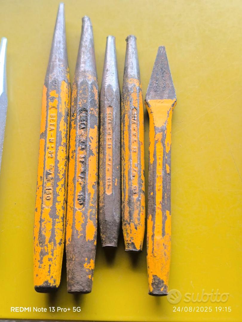 Set 5 Scalpelli E Punzoni In Acciaio - Per Meccanico E Muratore, Punte Multiple - Foto 6
