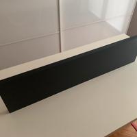 Mensola Ikea nera, 79x19 cm, con staffe