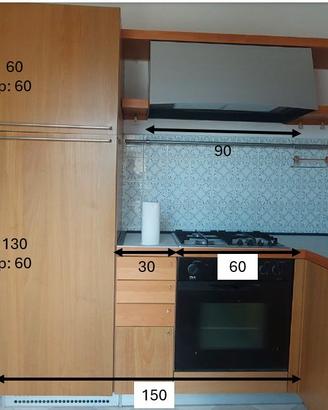 Cucina completa di elettrodomestici 