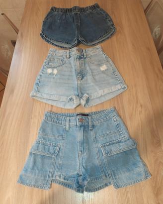 pantaloni corti jeans taglia XS 