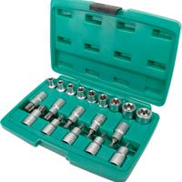 Set chiavi bussola e punte per viti Torx da 19 pez