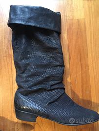 Stivali neri  pelle Guido Pasquali n.41,5