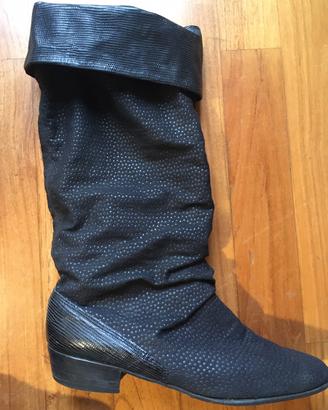 Stivali neri  pelle Guido Pasquali n.41,5