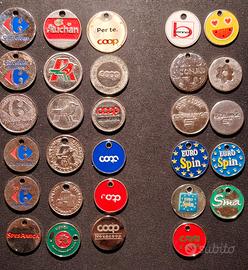 29 gettoni Grande Distribuzione tutti diversi
