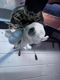 Ventilatore da soffitto con luce - pale in legno