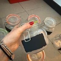 12 Barattoli ermetici in vetro nuovi